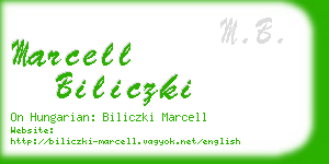 marcell biliczki business card